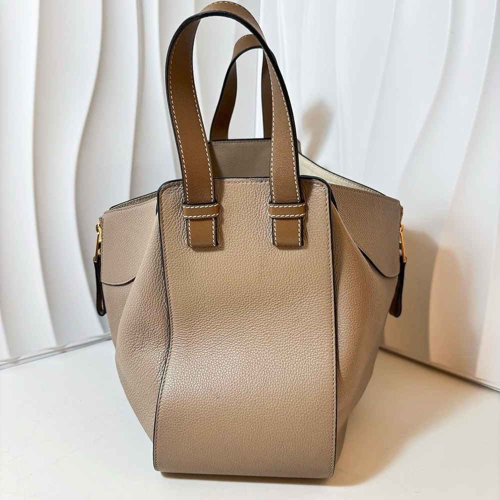 Loewe Beige Grained Leather Hammock Tote Bag - Picture 3 of 12